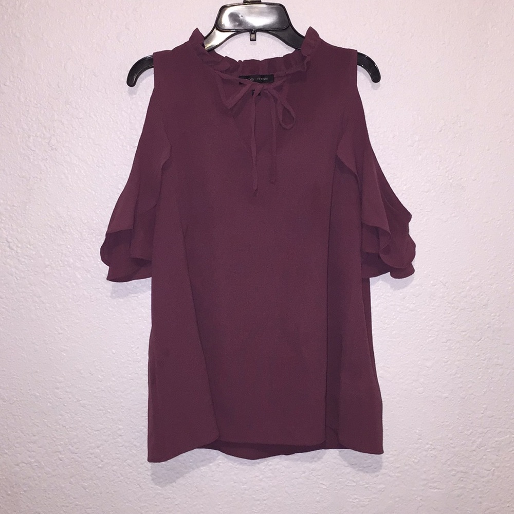 Purple Cute Ruffle Shirt